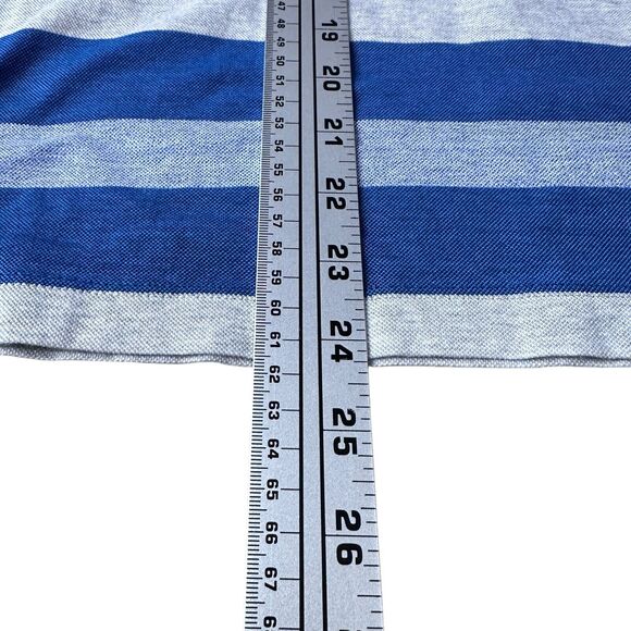 Paul & Shark Yachting Polo Shirt Men’s Medium Blue Gray Striped Italy Cotton - Picture 12 of 12